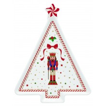 Плато коледно дърво 21х16см Nutcracker Twist